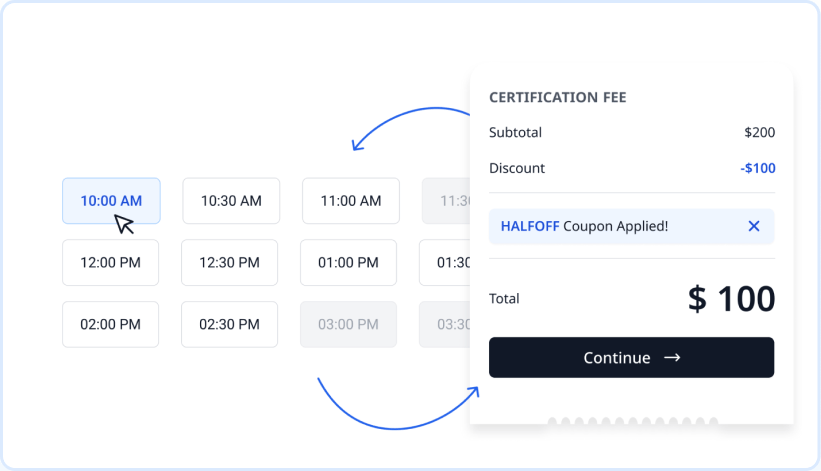 Integrated Payment and Booking Process